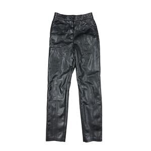Wilfred - Faux Leather High Waist Pants in Black